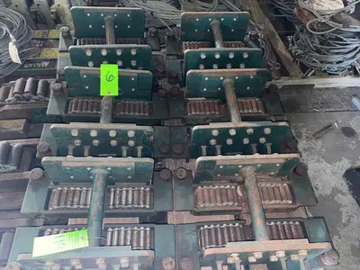 (4) 4 TON HILLMAN MODEL #B1-4  ROLLER TYPE MACHINERY MOVING SKATES: STOCK #22990