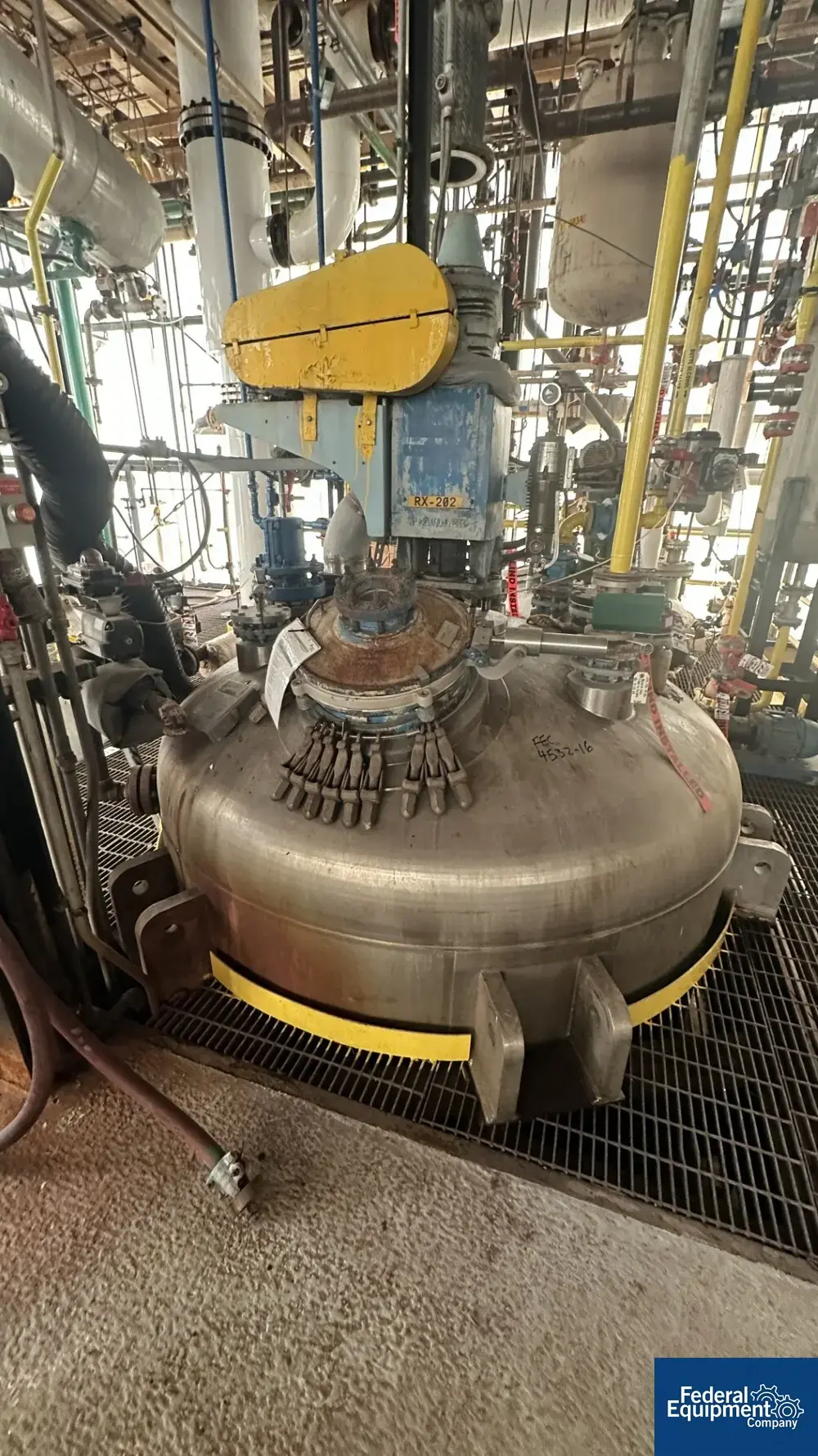 USED Pfaudler 2,000 Gal Pfaudler Glass Lined Reactor, 150/150#