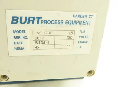 Burt Process Equipment LSF-140-M1 Mechanical Float Switch 120VAC 1/3Hp Nema 4x