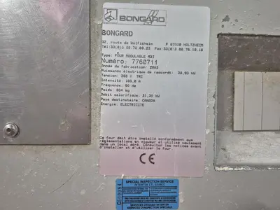 Used 2003 BONGARD FOUR MODULABLE M3I Ovens British Columbia CA | Steep Hill Equipment Solutions #1338334