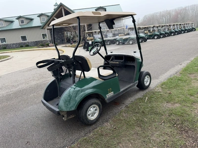 (1) 2015 E-Z-Go golf cart with a Kawasaki gas engine, does not include Club canopy, includes ball wa...