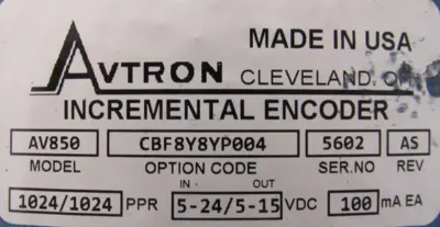 NEW AVTRON AV850 SMARTACH II 8-1/2" FACE MOUNT AV58YP004 AV850CBF8Y8YP004
