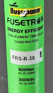 Bussmann FRS-R-20 Fusetron Fuse FRSR20 (Pack of 5) (BIN413)