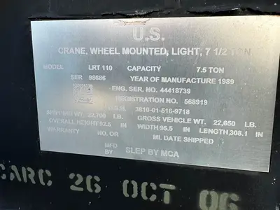 Used TEREX LRT110 Rough Terrain Cranes Utah US | Global Remarketing #1285948