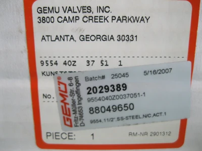 NEW GEMU 9554 40Z37511