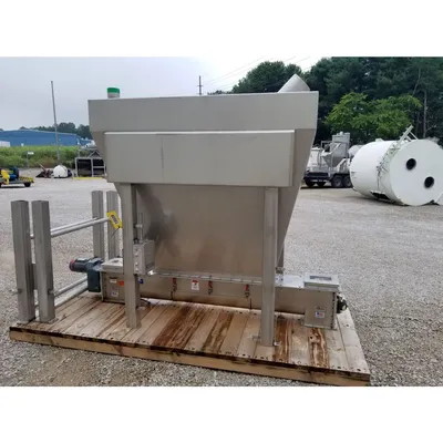 Used Stainless Steel Anderson & Dahlen Bin with 9" dia. x 7.5' L Screw Feeder