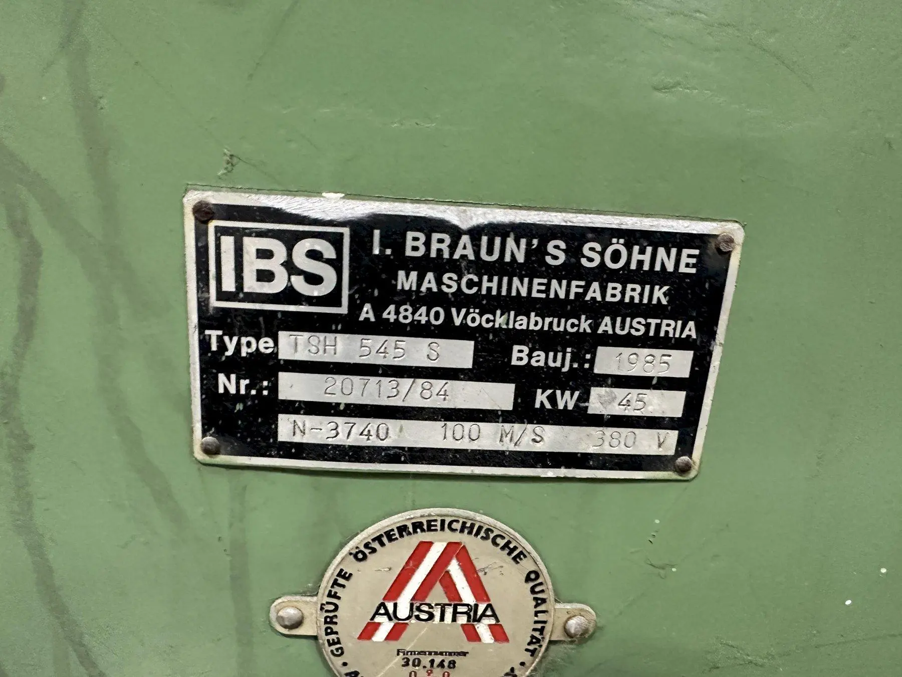 3" IBS MODEL #TSH-545-S TUBE, PIPE & BAR COLD SAW WITH FEED CONVEYOR: STOCK #23032