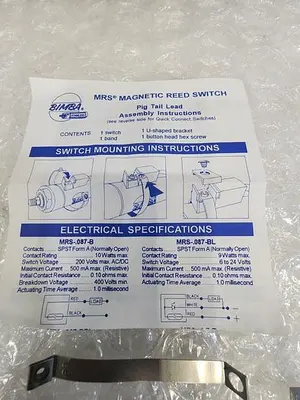 BIMBA MRS MAGNETIC REED SWITCH MRS-.087