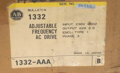 NEW ALLEN BRADLEY 1332-AAA FREQUENCY DRIVE 230V, 60HZ, SER. B, 1332AAA
