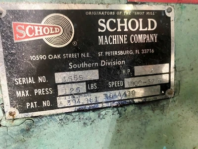 SCHOLD 2HP LAB MIXING MILL