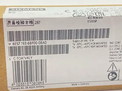 New | in-Stock Siemens 6ES7 193-6BP00-0BA0 PLC Input & Output Michigan US | Maverick Industrial Sales #1461082