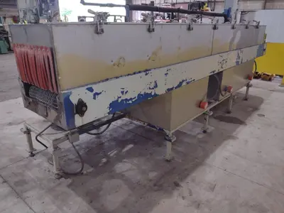 3 STAGE X 12" WIDE FLO-MATIC MODEL #C20-2-1BELT CONVEYOR STAINLESS STEEL HEATED PARTS WASHER: STOCK #17034