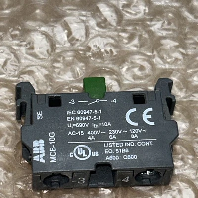 ABB Assortment (10) NEW No Box ABB MCB-10G (3)MLBL-01 (4) MLB-4 Contact Blocks