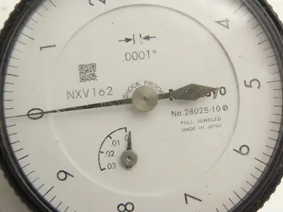 Mitutoyo 2802S-10 Dial Drop Indicator 0-10 Dial .025" Range .0001" Lug Mount