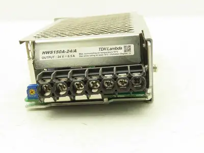 TDK-Lambda HWS150A-24/A Power Supply 24VDC 6.5A Out 120/240VAC 1Ph 2A In