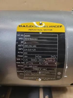New | in-Stock BALDOR BALDOR .5 HP MOTOR 35H876N043G1 NO BOX 56H 208-230 / 460 V - 3 PH - 850 RPM Motors (misc) | ND Industrial Surplus #1216993