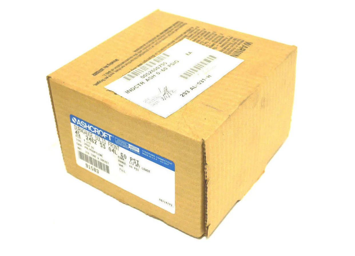NEW ASHCROFT 45-2462-SS-04L-60 DURAGAUGE 452462SS04L60