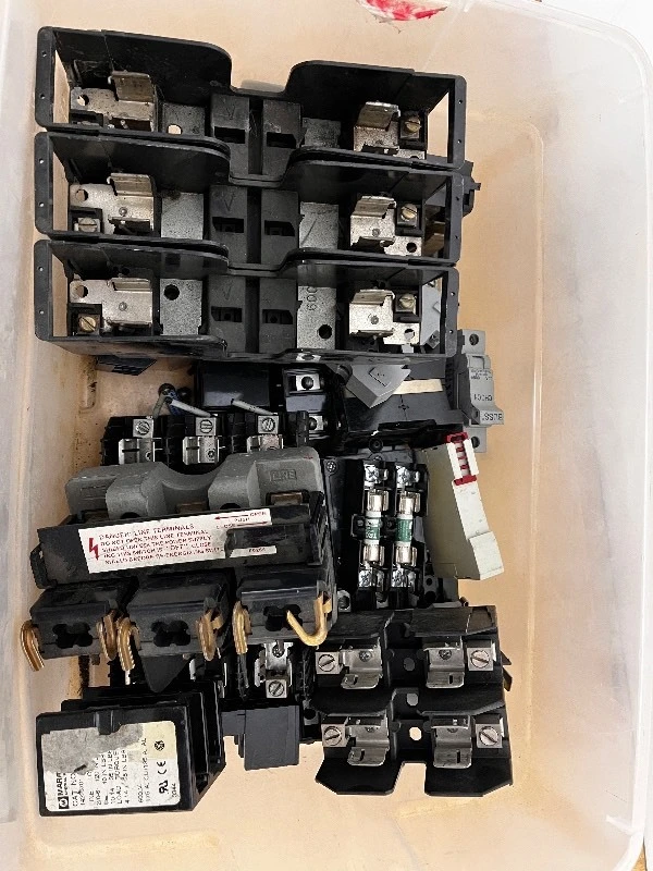 Assorted Electrical Fuse Holders and Disconnect Blocks Collection