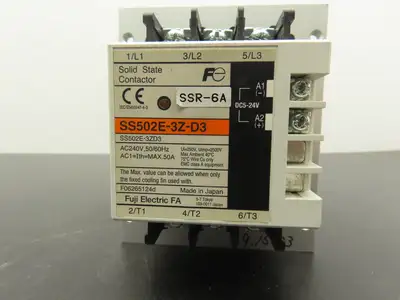 Fuji Electric SS502E-3Z-D3 Solid State Contactor Relay 240vac 50/60Hz .5A