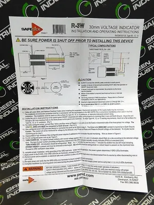 SafeSide P-S10S21-M3RX Voltage Test Station Voltage Indicator & Test Point New