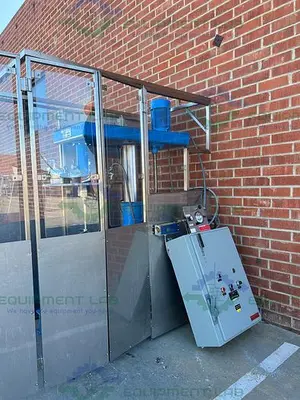 USED ROSS M 40 STAINLESS STEEL SINGLE SHAFT MIXER W/ TWO 40 GALLON TANKS