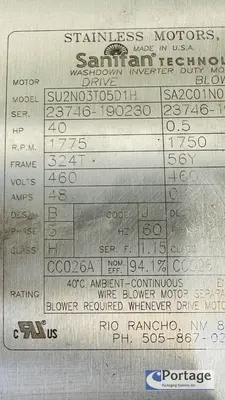USED 2020 PROCESSTEC INC TWINVISCO 140.27 NG SANITY SCREW PUMP