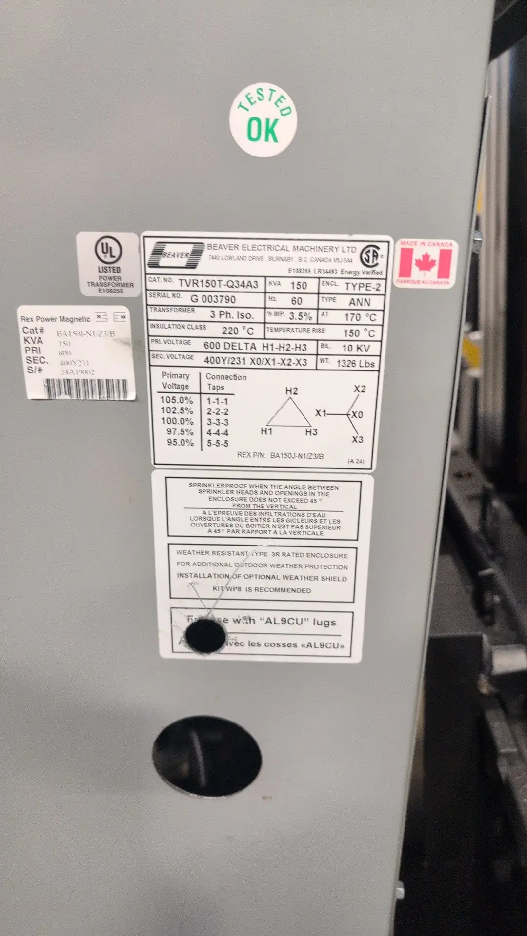 USED BEAVER TVR150T-Q34A3