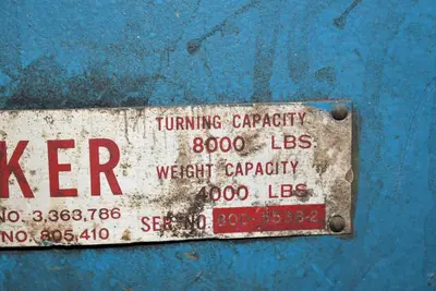 4,000 LBS PANDJIRIS MODEL TANKER 80 TANK TURNING ROLLS: STOCK #23682