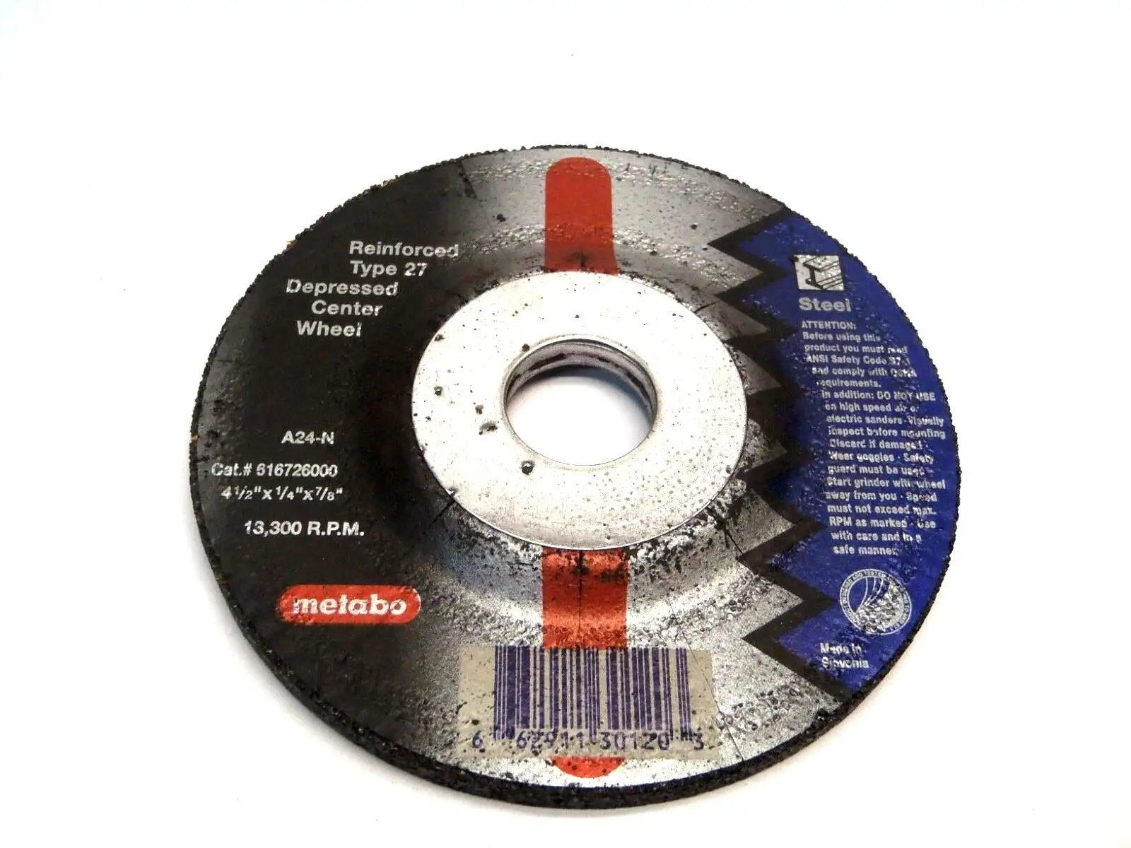 New | in-Stock METABO 4-1/4 X 1/4 X 7/8 INCH STEEL GRINDING WHEEL Grinding Wheels | Maverick Industrial Sales #1107197
