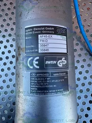 USED OPTEK AF45-EX FM-D WAVELENGTH UV ABSORPTION SENSOR W/ 1/2" SANITARY FITTING