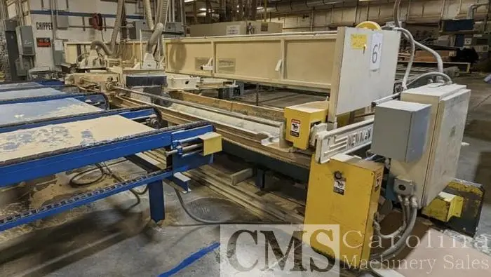 Used NEWMAN K-20 TRIM SAW WITH INFEED DECK Woodworking Trimmers | CAROLINA MACHINERY SALES #421236