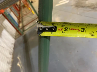 12’ x 54” Pallet Racking Upright, Double Tear Drop