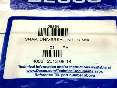 09864 | Desco  Universal Snap Kit - New