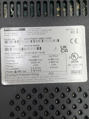 New | in-Stock Kollmorgen AKD-P00607-NBEC-0000 Servo Drives Indiana US | J&J Industrial Supply #1550131