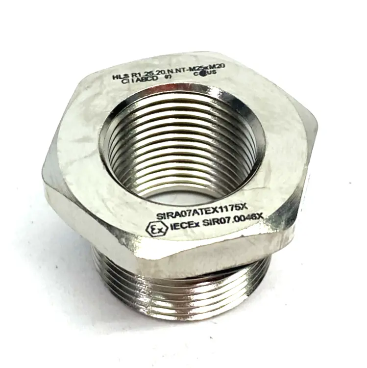 New | in-Stock HLS Thread Reducer Fitting, Nickel Plated Brass Arbors & Adapters Michigan US | Maverick Industrial Sales #1400039