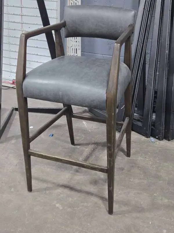40" Padded Wood Bar Chair by Keagan