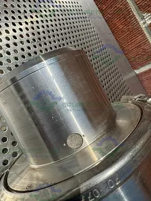 USED LESER 4484.7524 STAINLESS STEEL SAFETY VALVE W/ 1.5" TO 2" SANITARY FITTINGS
