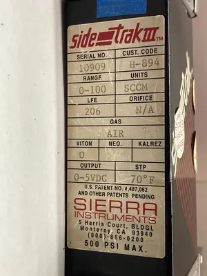 Used SIERRA SCCM Flowmeters Ohio US | Surplus Asset Holdings #1365723