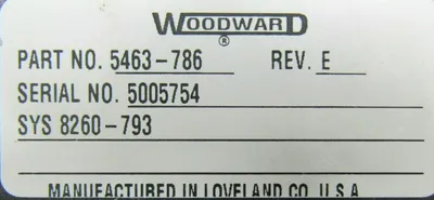 USED WOODWARD 5463-786 OUTPUT MODULE REV E 5463786 4-20MA OUTPUT