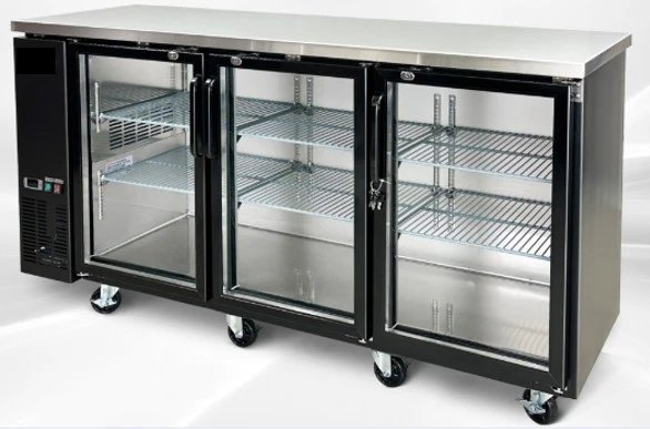 171-0148 72” Glass Door Self Contained Back Bar Cooler