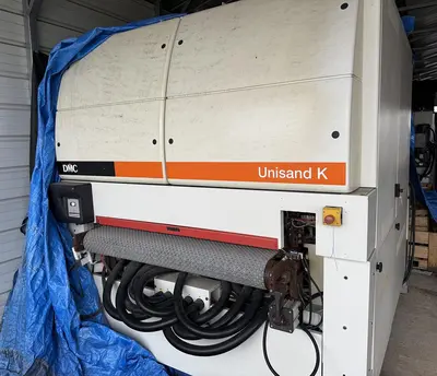 DMC UNISAND 2000-1, 52" 5-HEAD TOP AND 3-HEAD BOTTOM WIDE-BELT SANDER