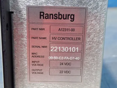 New | in-Stock RANSBURG A1231100 Power Supply - High Voltage Ohio US | HGR 24 #1064508