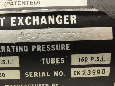 Thermal Transfer EKS-712-80876 Oil Cooler Shell & Tube Heat Exchanger 2-Pass