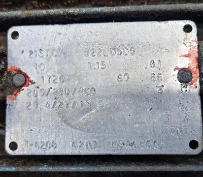 Motor, 10 HP, Gearhead, 67RPM Out, 200/230/460V #5762688