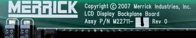 NEW MERRICK M22711-1 DISPLAY AND BOARD SP14N001-Z1 M227111 REV 02 P06576-008