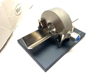 New | in-Stock MAHR DIMENSIONAIR 2-JET AIR RING GAUGE W/ GUIDE CHUTES & BASE PLATE Air Gages Michigan US | Maverick Industrial Sales #1122816