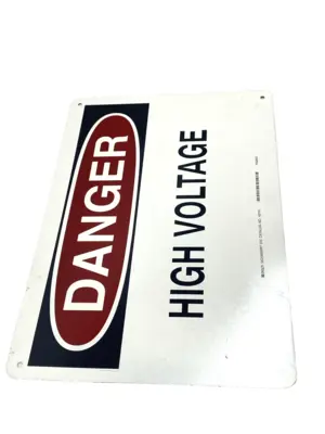 Used Brady Danger High Voltage Sign 10"x14" Aluminum Safety Products (Other) Michigan US | Maverick Industrial Sales #1396866