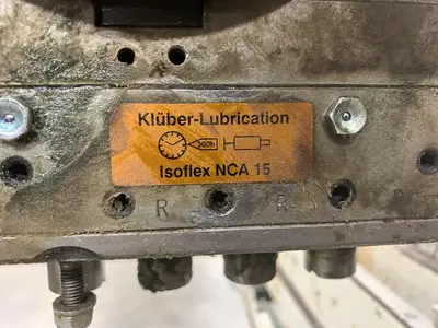 KOCH SBD-B DOUBLE-END FEED-THROUGH TRIM, BORE, GLUE, & DOWEL MACHINE