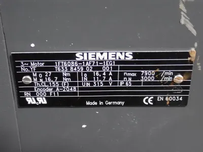 USED SIEMENS 1FT60861AF711EG1