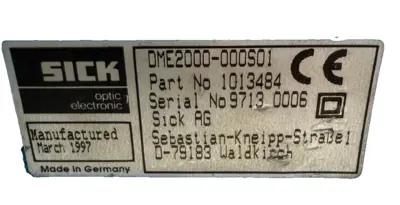 USED SICK DME-2000-000S01 DISTANCE MEASURING DEVICE 1013484